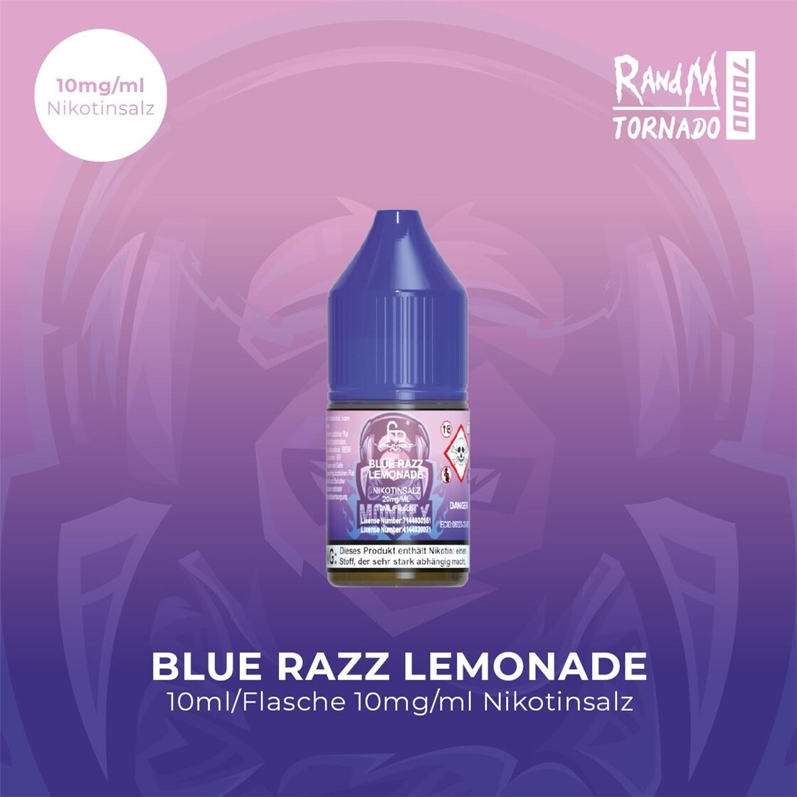 RandM Tornado Liquid 10mg - Blue Razz Lemonade 