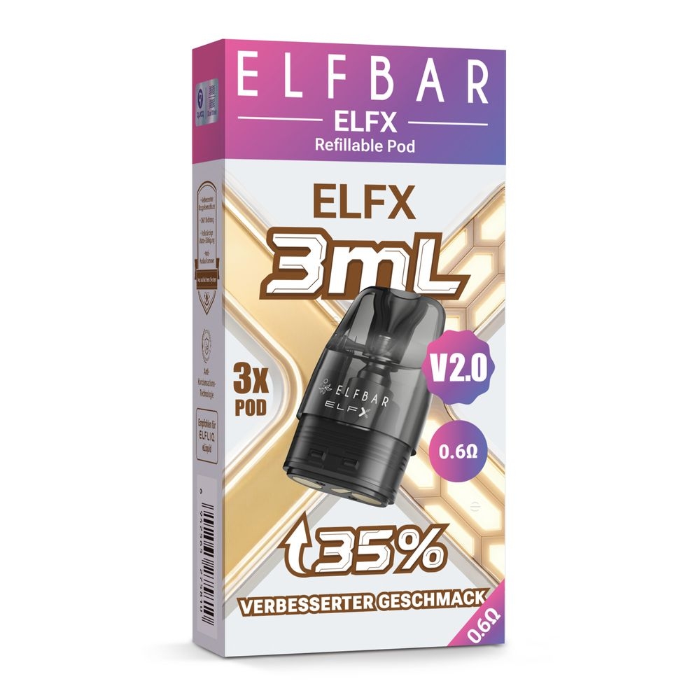 Elfbar ELFX V2 Refillable Pod 3ml - 0,6 Ohm (3stk)