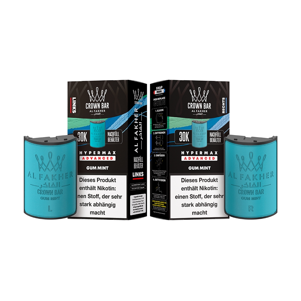 Al Fakher 30K Hypermax Tank Set - Gum Mint