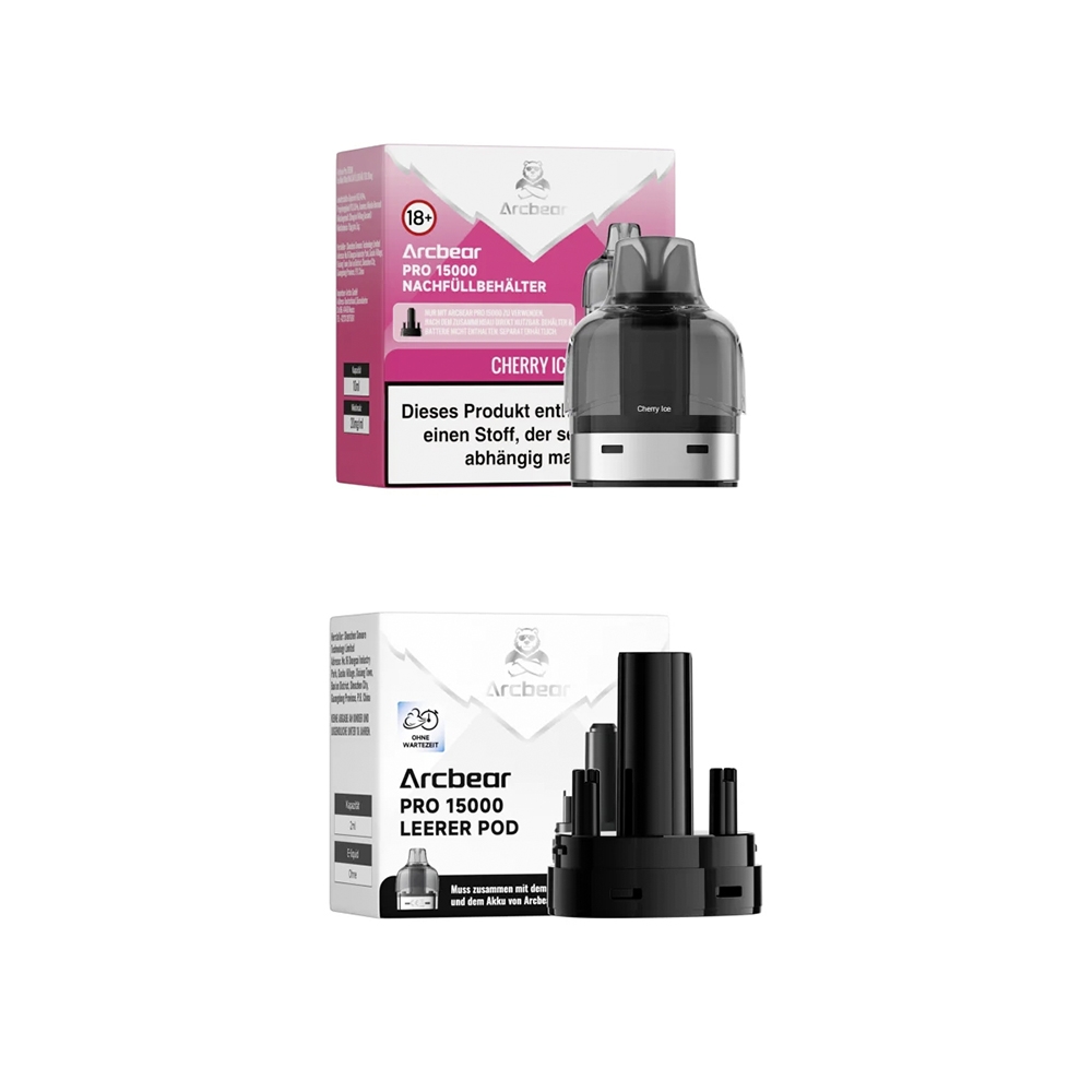 Arcbear Pro 15000 Pod + Verdampfer - Cherry Ice