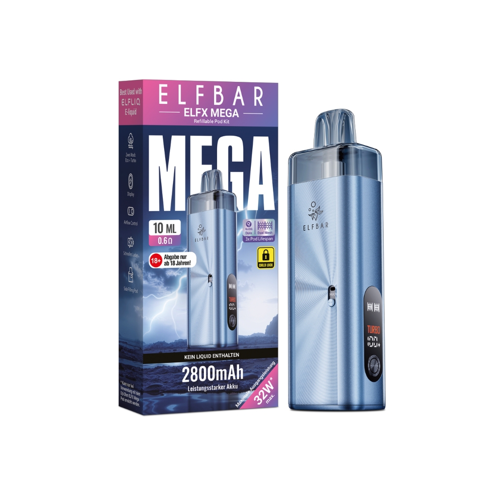 Elfbar ELFX Mega Pod Kit - Cyan