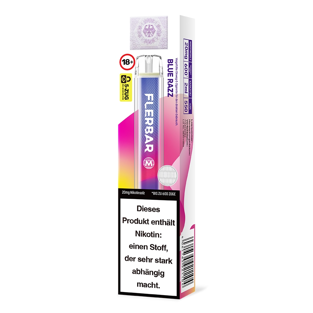 Flerbar M E-Shisha 600 - Blue Razz 20mg