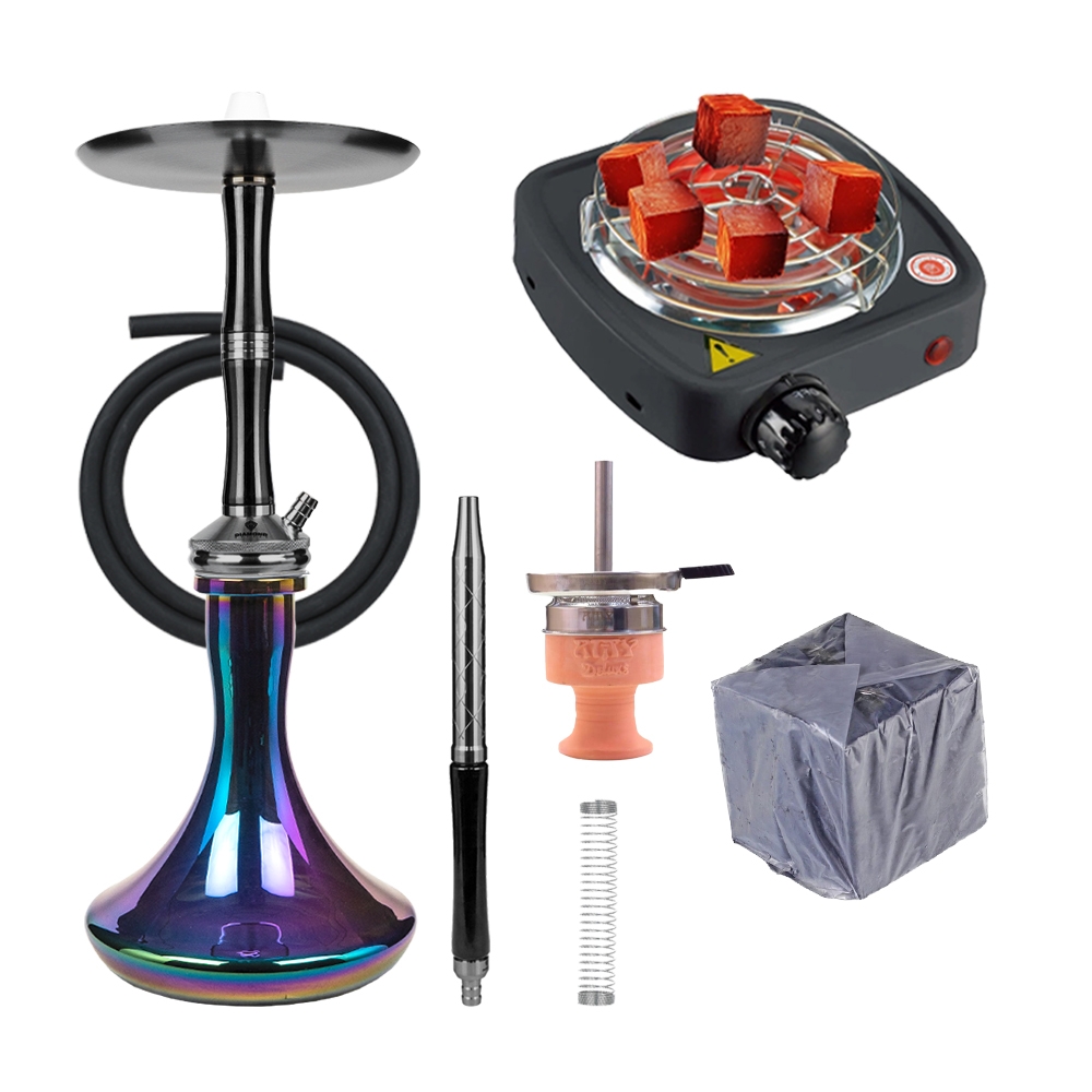 Diamond Hookah Excelsior - Black PVD/Rainbow