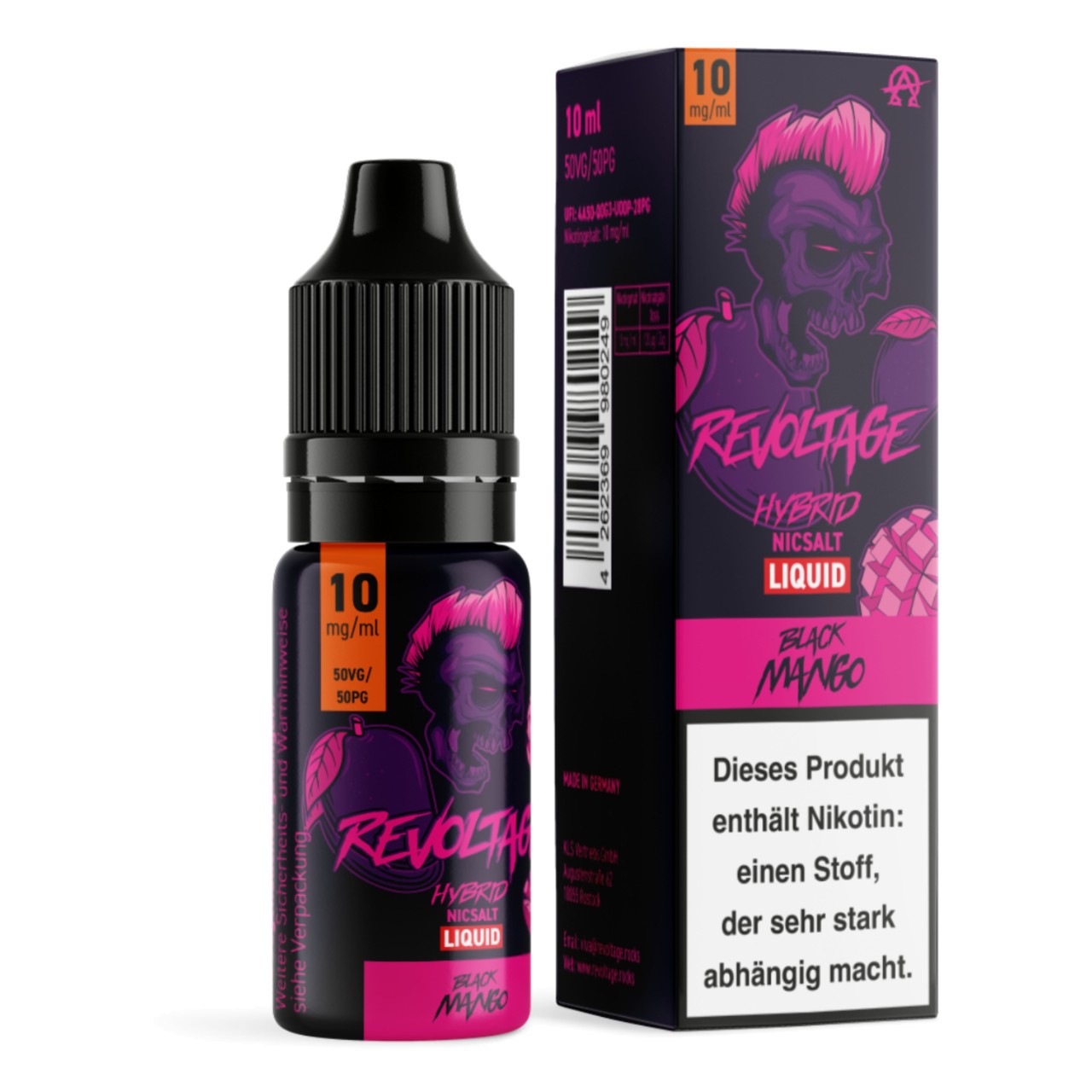 Revoltage Nikotinsalz Liquid 10mg - Black Mango