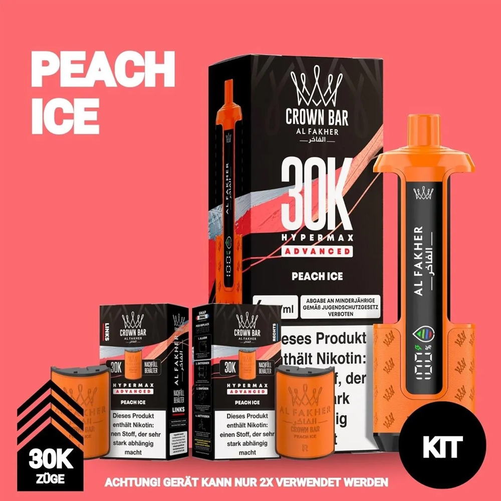 Al Fakher 30K Hypermax - Peach Ice