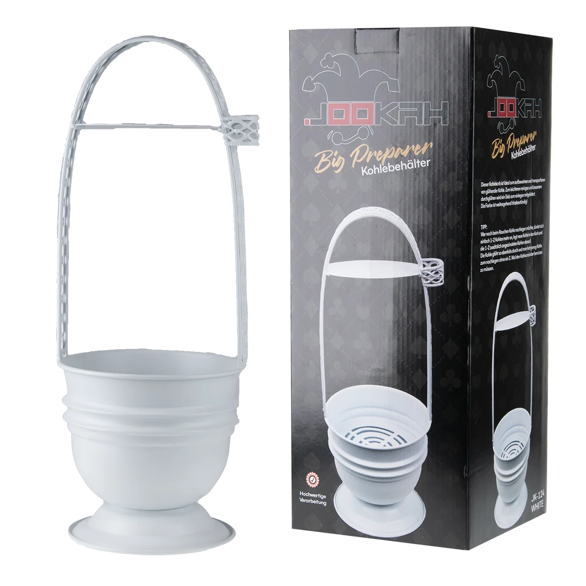 Jookah Kohlebehälter Big Preparer Weiß