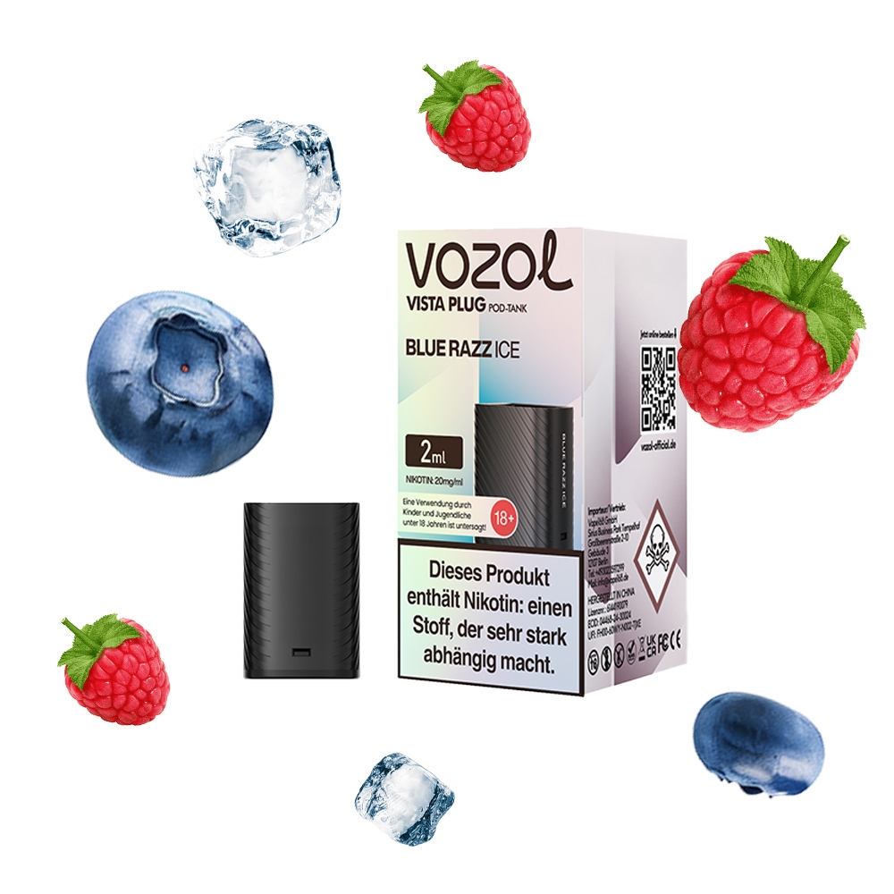 Vozol Vista Plug Verdampfer Pod 2ml - Blue Razz Ice