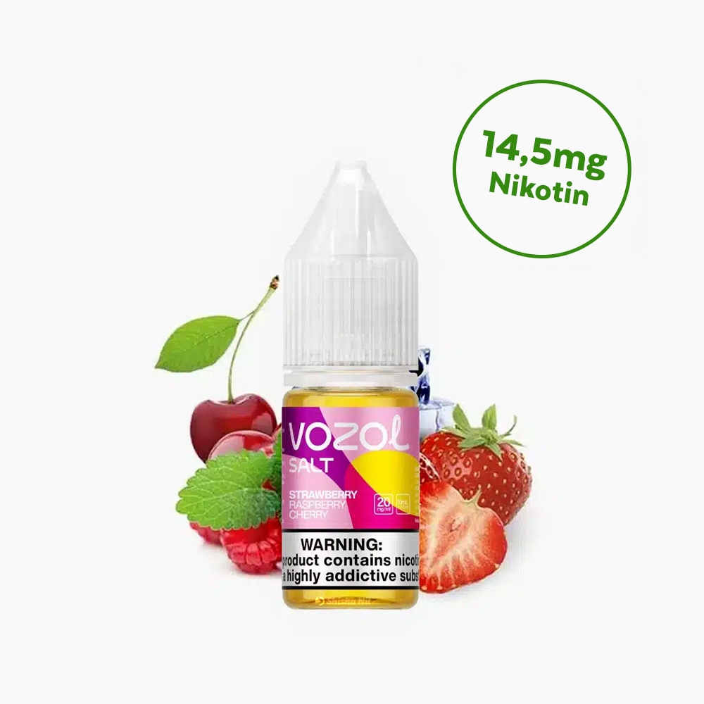 Vozol Liquid Nic Salt 14,5mg - Strawberry Raspberry Cherry
