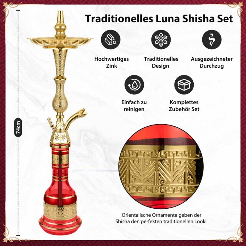 Luna Hookah Tradi - Rot