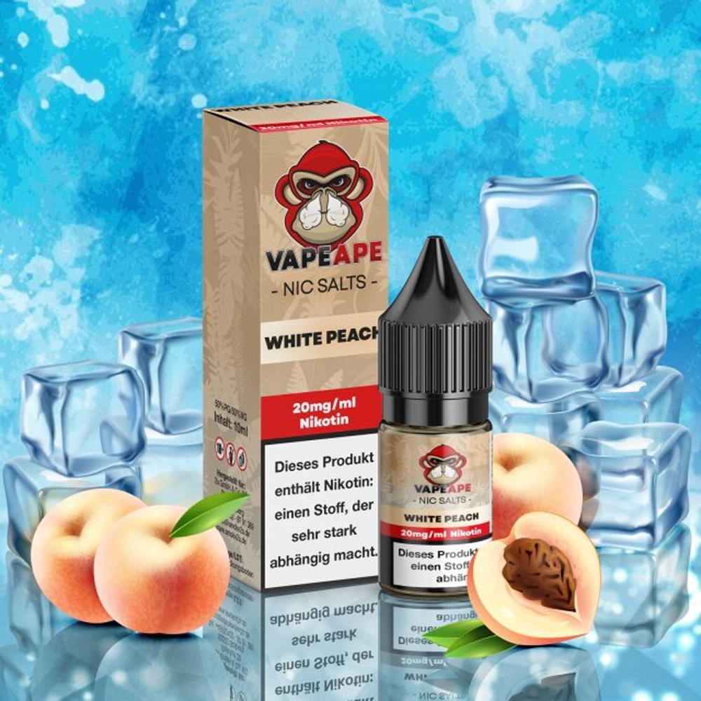 VapeApe Nic Salt Liquid 20mg - White Peach