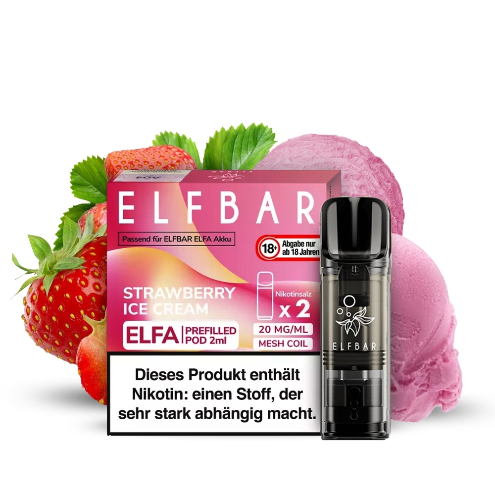 Elfbar ELFA POD (2stk) - Strawberry Ice Cream 20mg