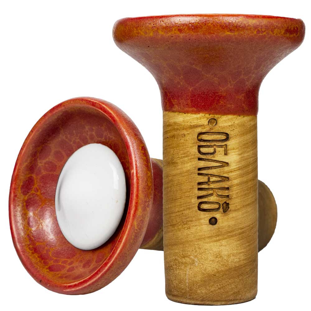 Oblako Flow Phunnel Glazed - Grey on Red Orange Sparkle