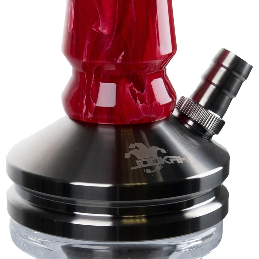Jookah Shisha Straight Flush - Black Steel/Red