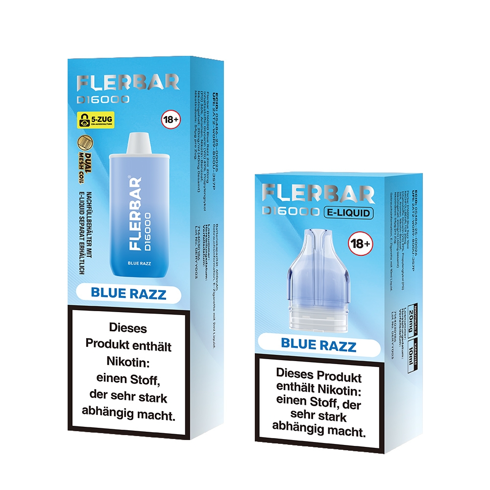 Flerbar D16000 - Blue Razz