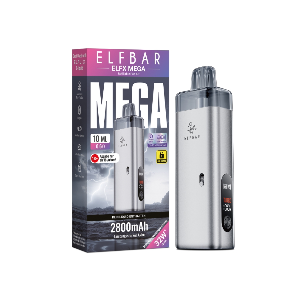 Elfbar ELFX Mega Pod Kit - Silber