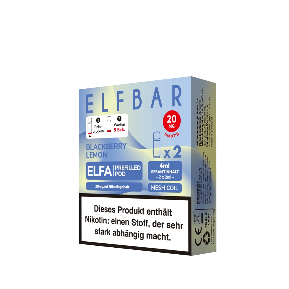 Elfbar ELFA POD (2stk) - Blackberry Lemon 20mg