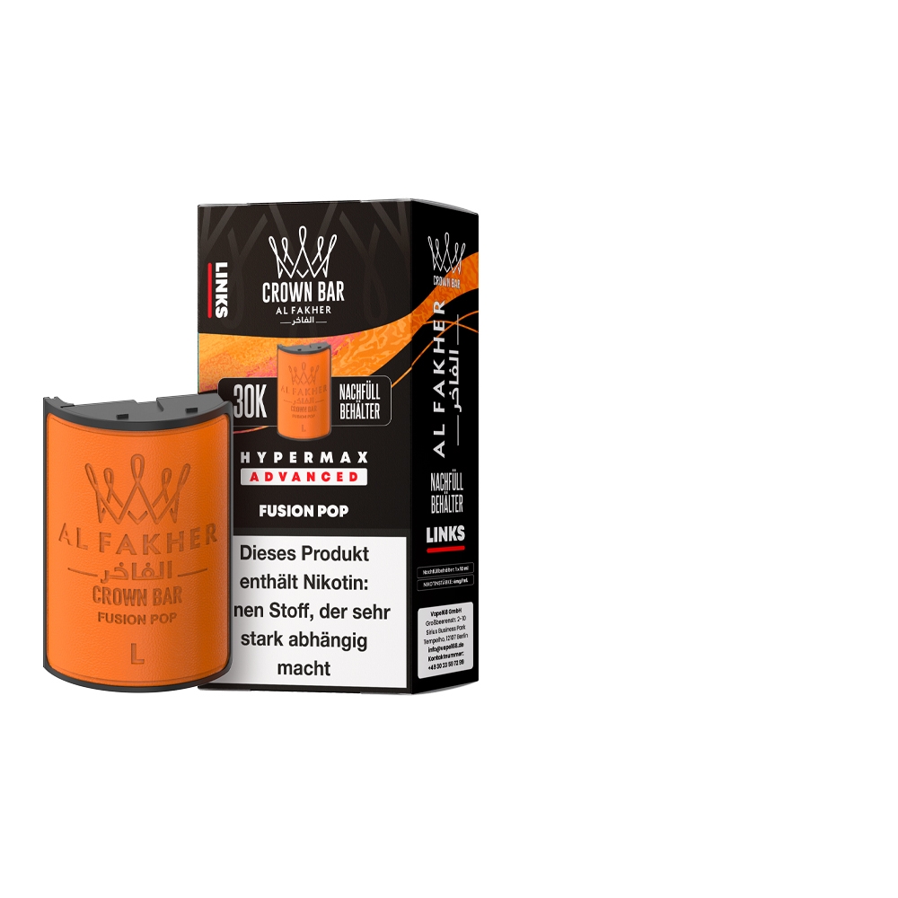 Al Fakher 30K Hypermax Tank 10ml Links - Fusion Pop