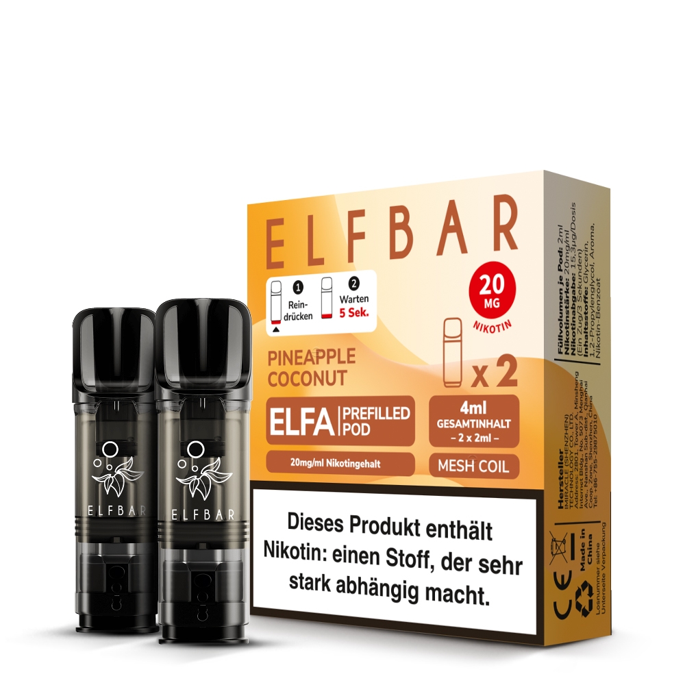 Elfbar ELFA POD (2stk) - Pineapple Coconut 20mg