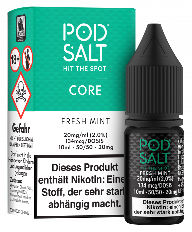 POD SALT Core Liquid 20mg - Fresh Mint
