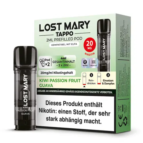 Elfbar Lost Mary Tappo POD (2stk) - Kiwi Passion Fruit Guava 20mg
