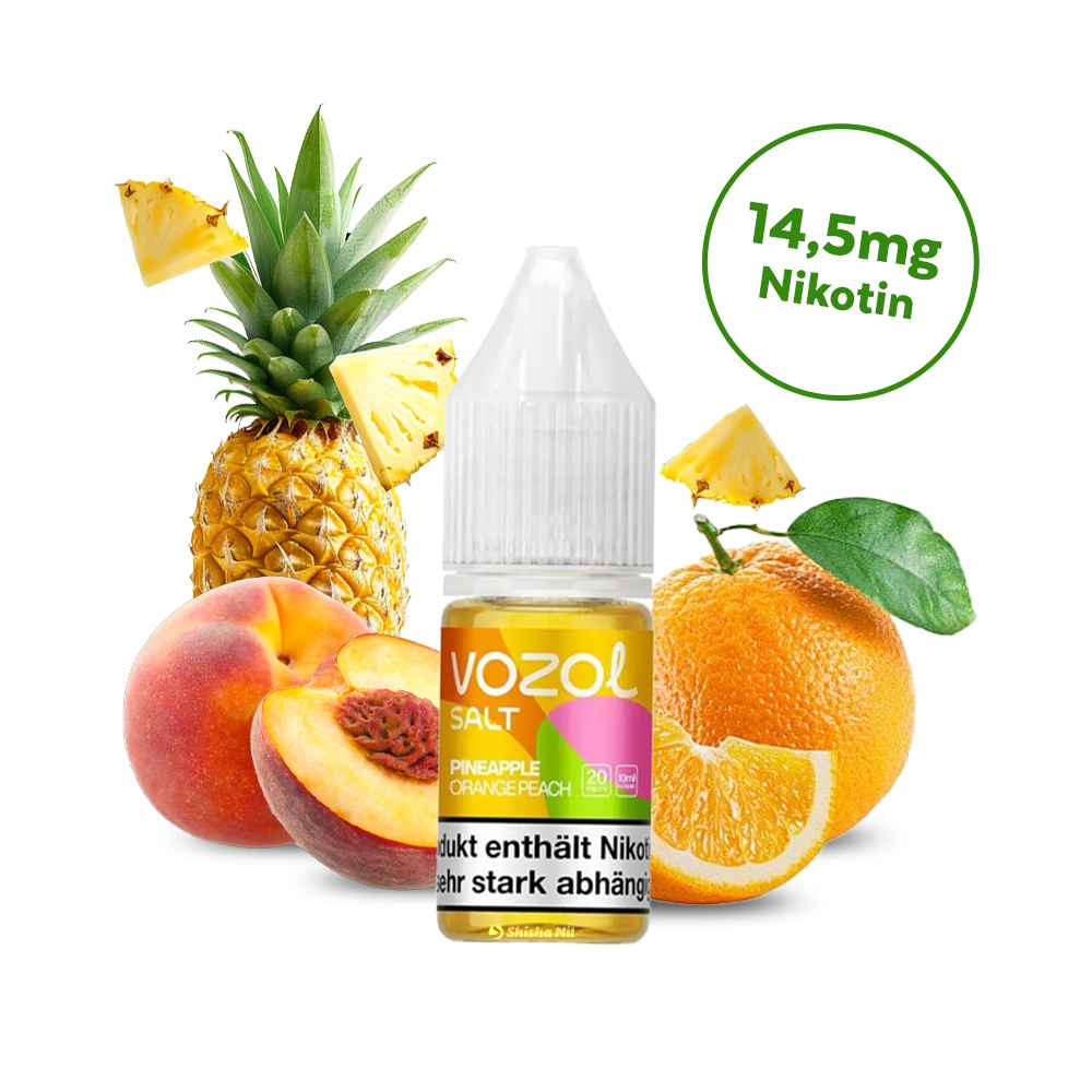 Vozol Liquid Nic Salt 14,5mg - Pineapple Orange Peach