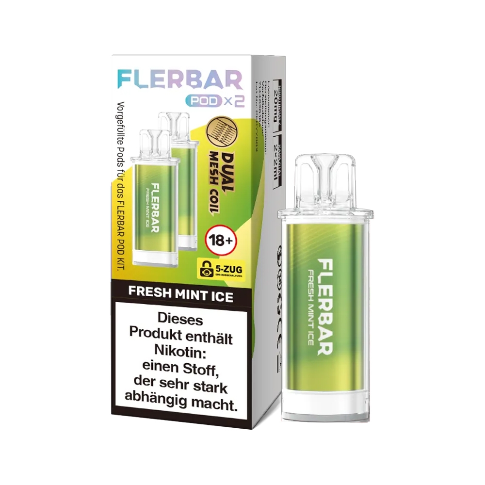 Flerbar POD (2stk) - Fresh Mint Ice 20mg