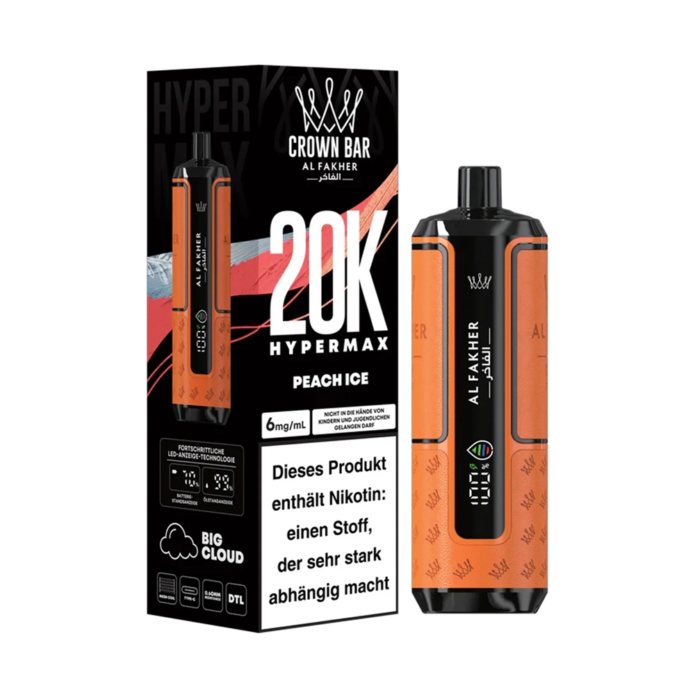 Al Fakher 20K Hypermax Basisgerät - Peach Ice