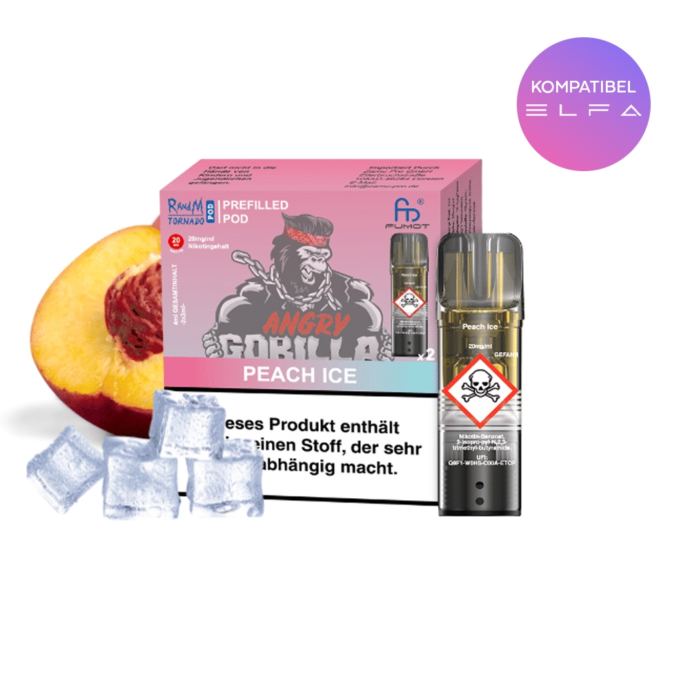 RandM Tornado Pods (2stk) 20mg - Peach Ice