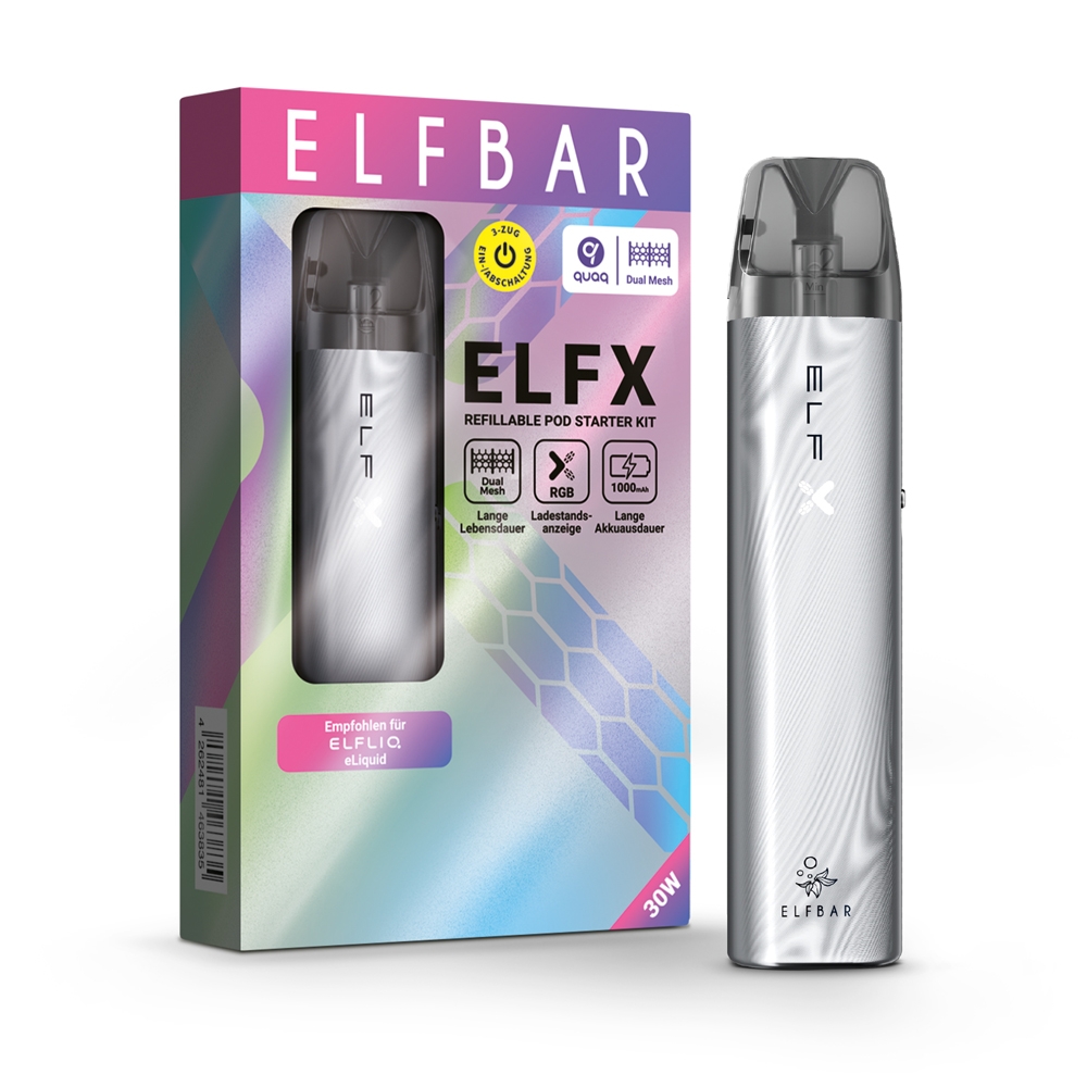 Elfbar ELFX Refillable Kit - Silver