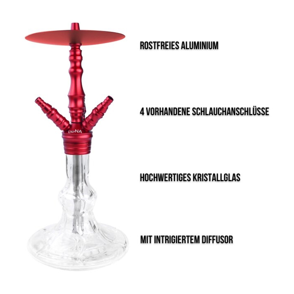 Luna Hookah Minima 2.0 - Rot