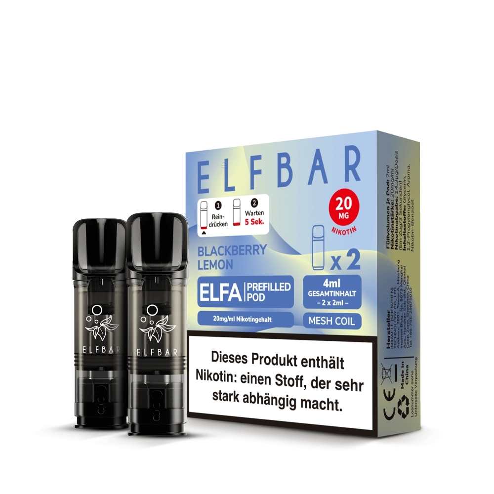 Elfbar ELFA POD (2stk) - Blackberry Lemon 20mg