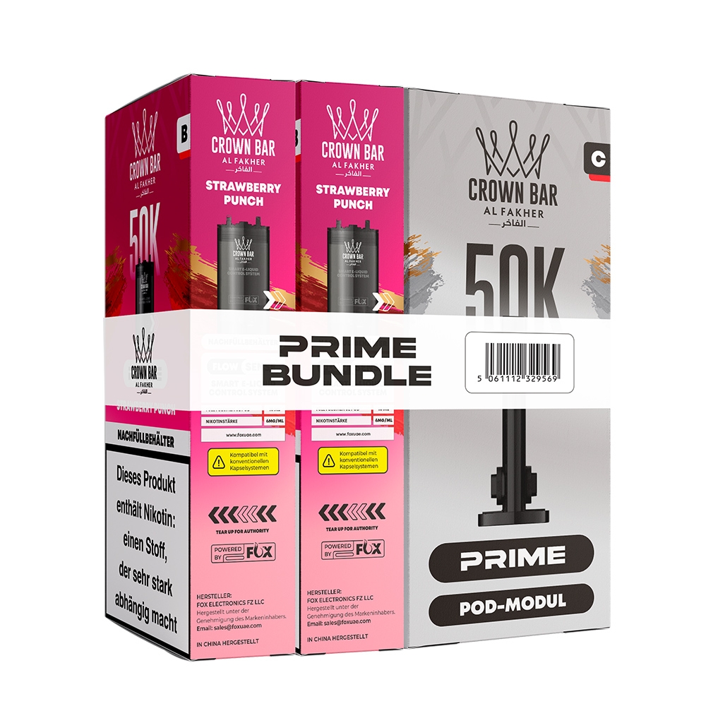 Al Fakher Hypermax Prime 50K (2er Pods + Coil) - Strawberry Punch