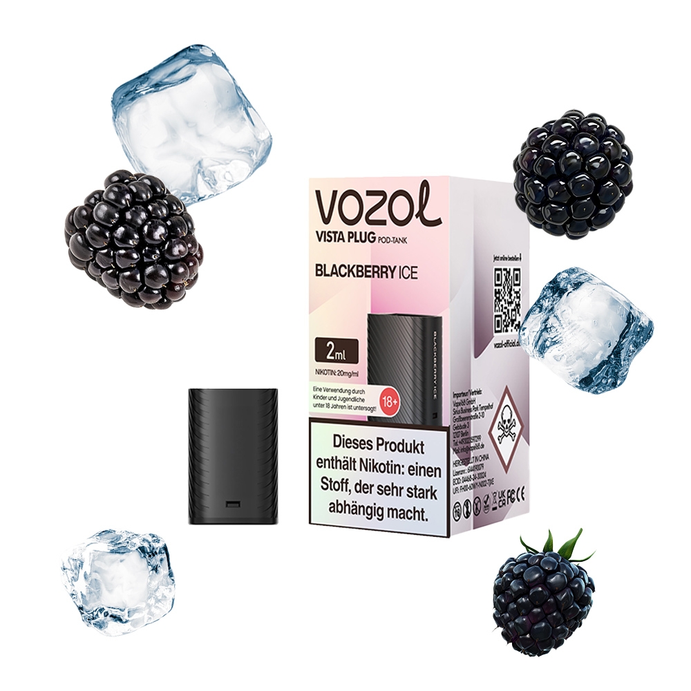 Vozol Vista Plug Verdampfer Pod 2ml - Blackberry Ice