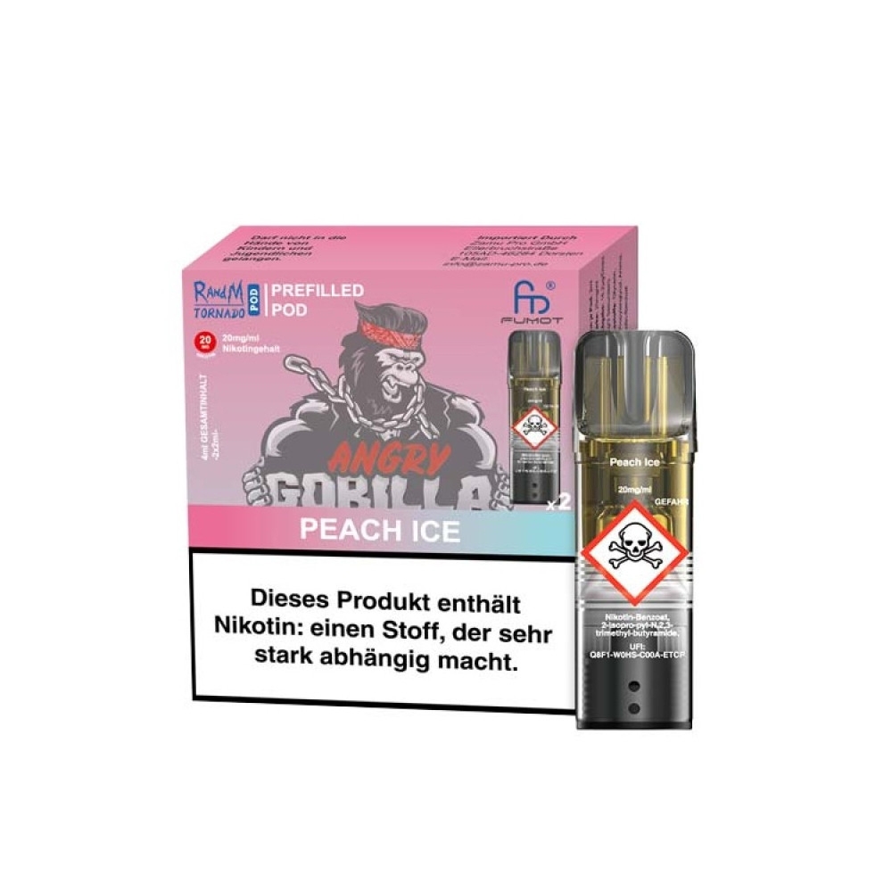 RandM Tornado Pods (2stk) 20mg - Peach Ice