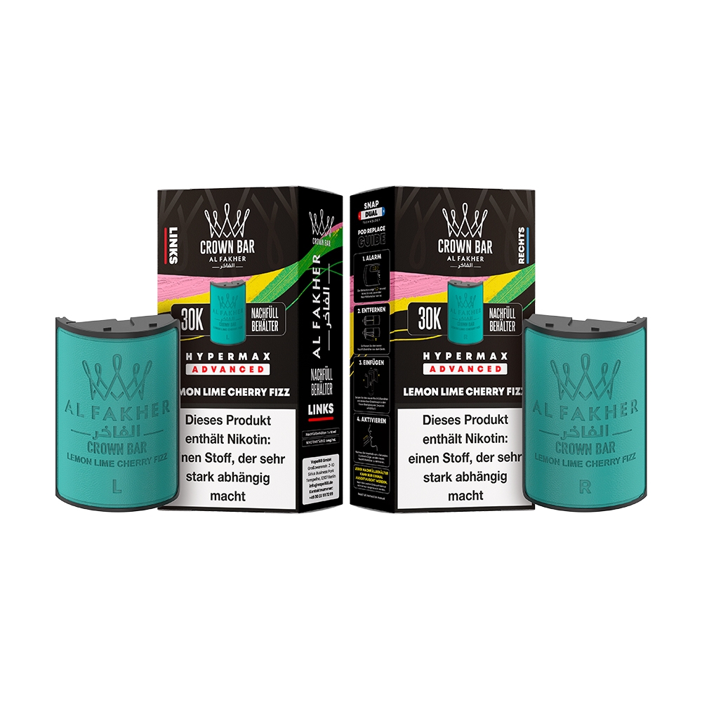 Al Fakher 30K Hypermax Tank Set - Lemon Lime Cherry Fizz