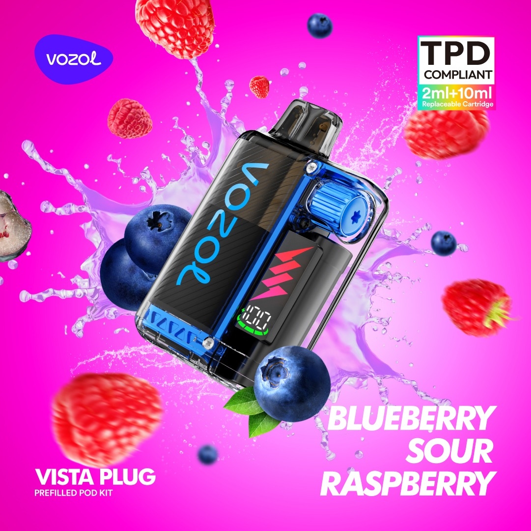Vozol Vista Plug Starterkit 15000 - Blueberry Sour Raspberry