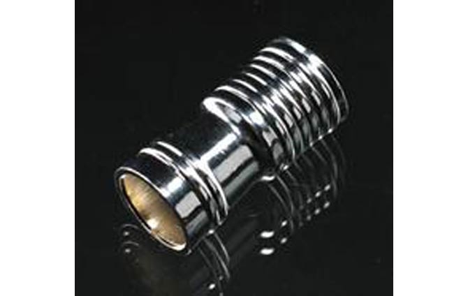 Schlauchadapter Geriffelt Chrome