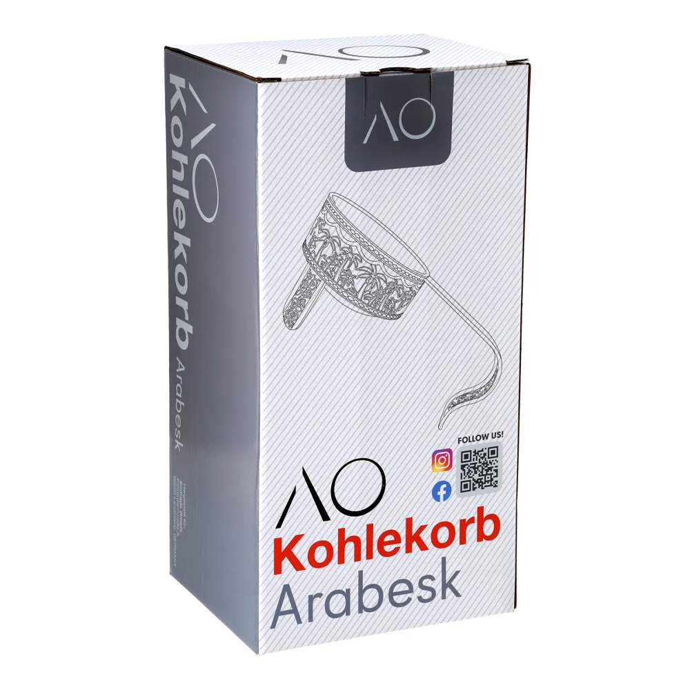 AO Kohlekorb Arabesk Silber