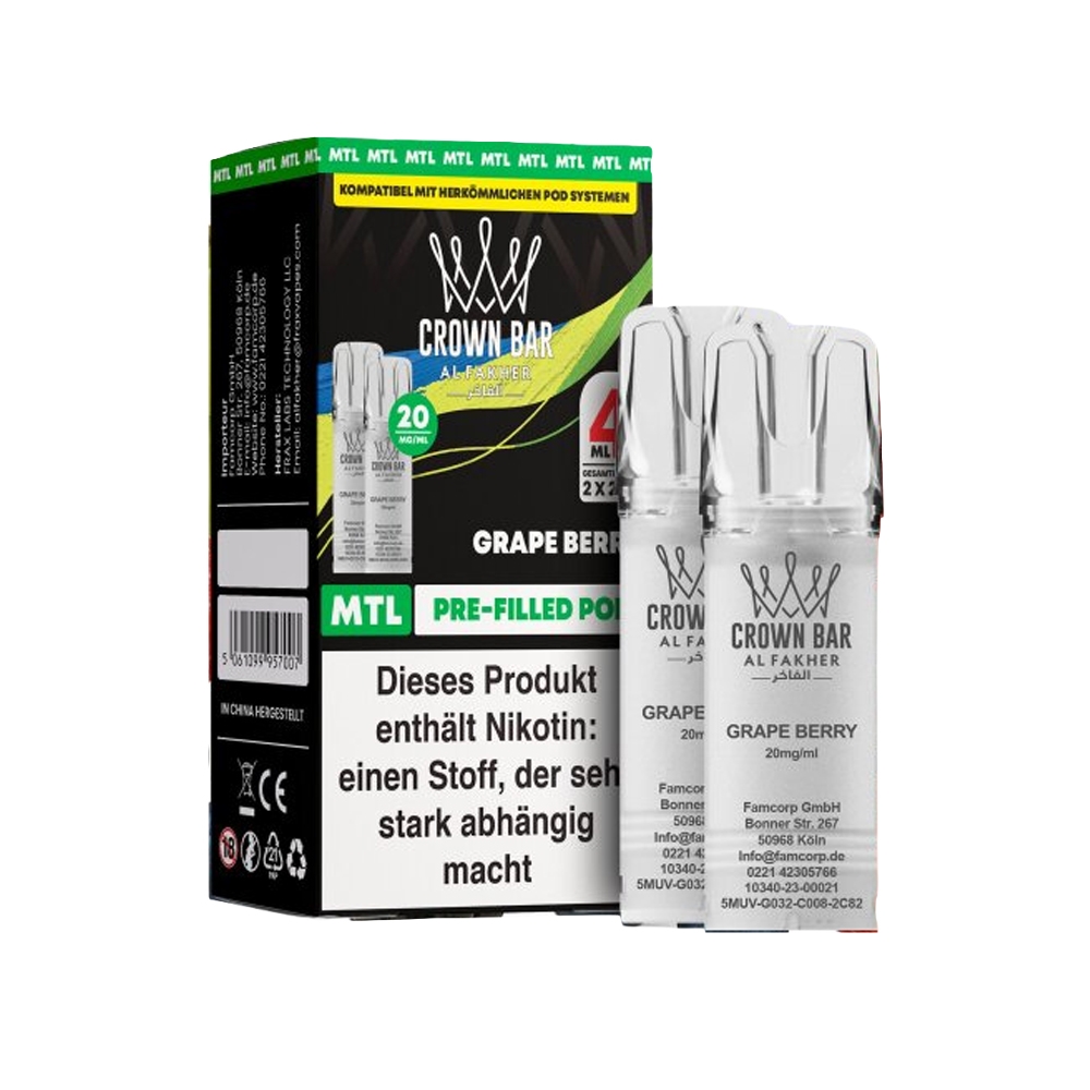 Al Fakher Pod (2er Pack) - Grape Berry 20mg (MTL)