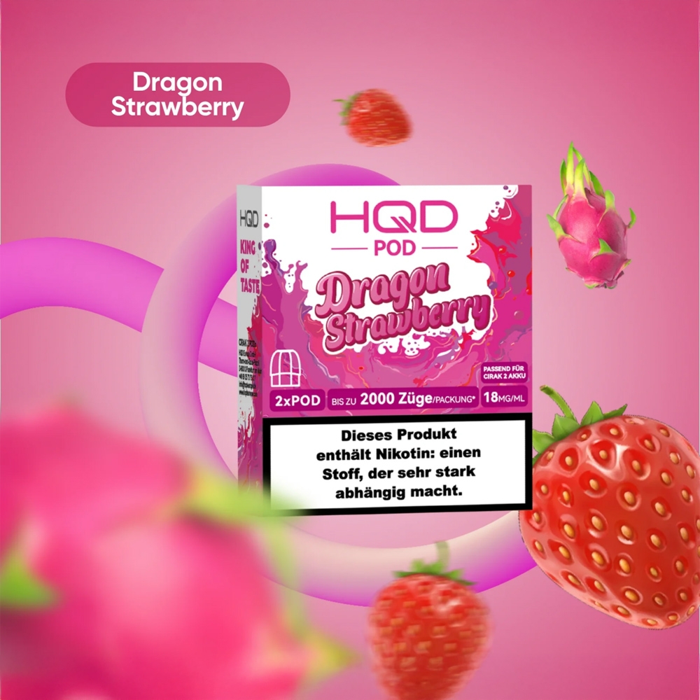 HQD Cirak 2 - Dragon Strawberry - Pod (2er Pack)