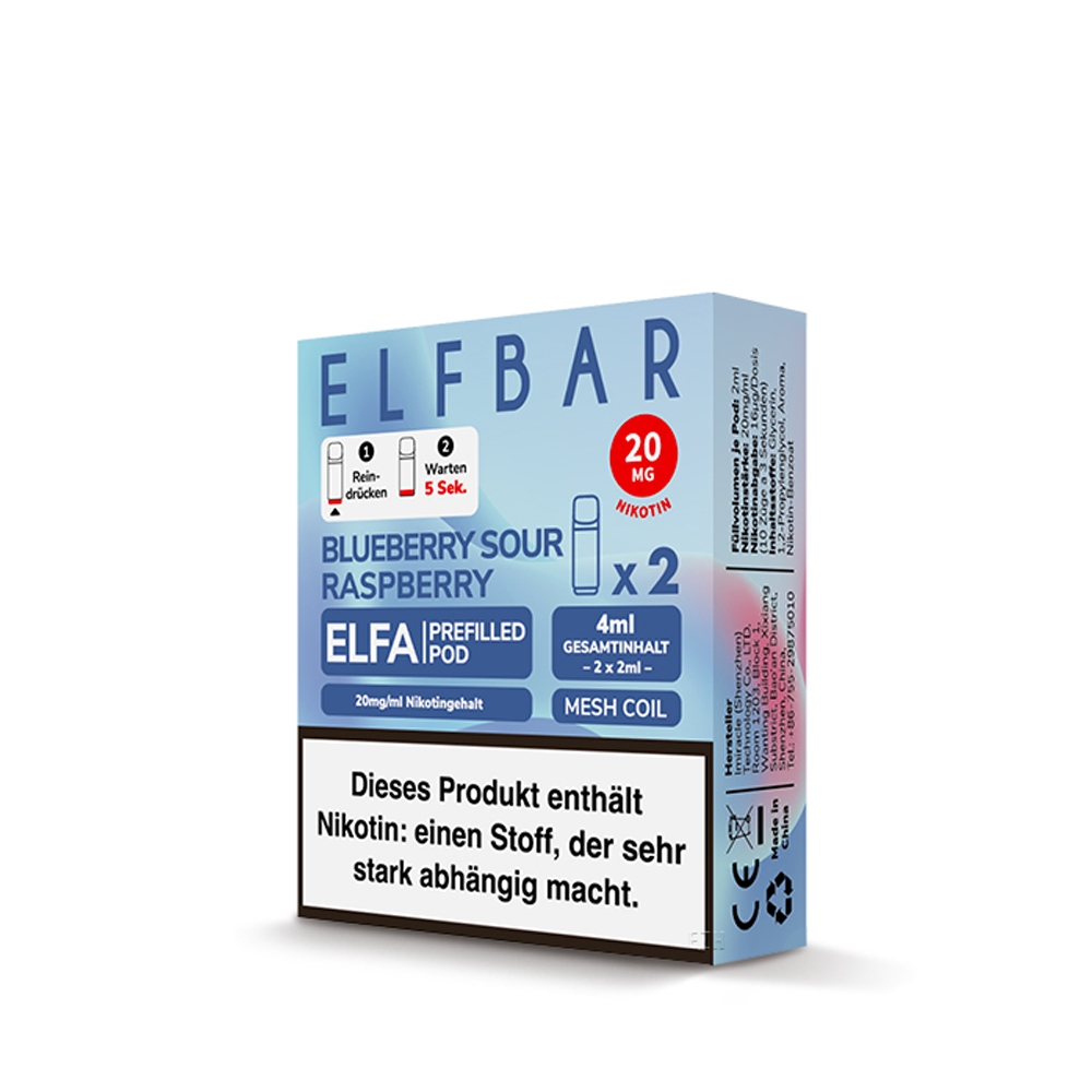 Elfbar ELFA POD (2stk) - Blueberry Sour Raspberry 20mg
