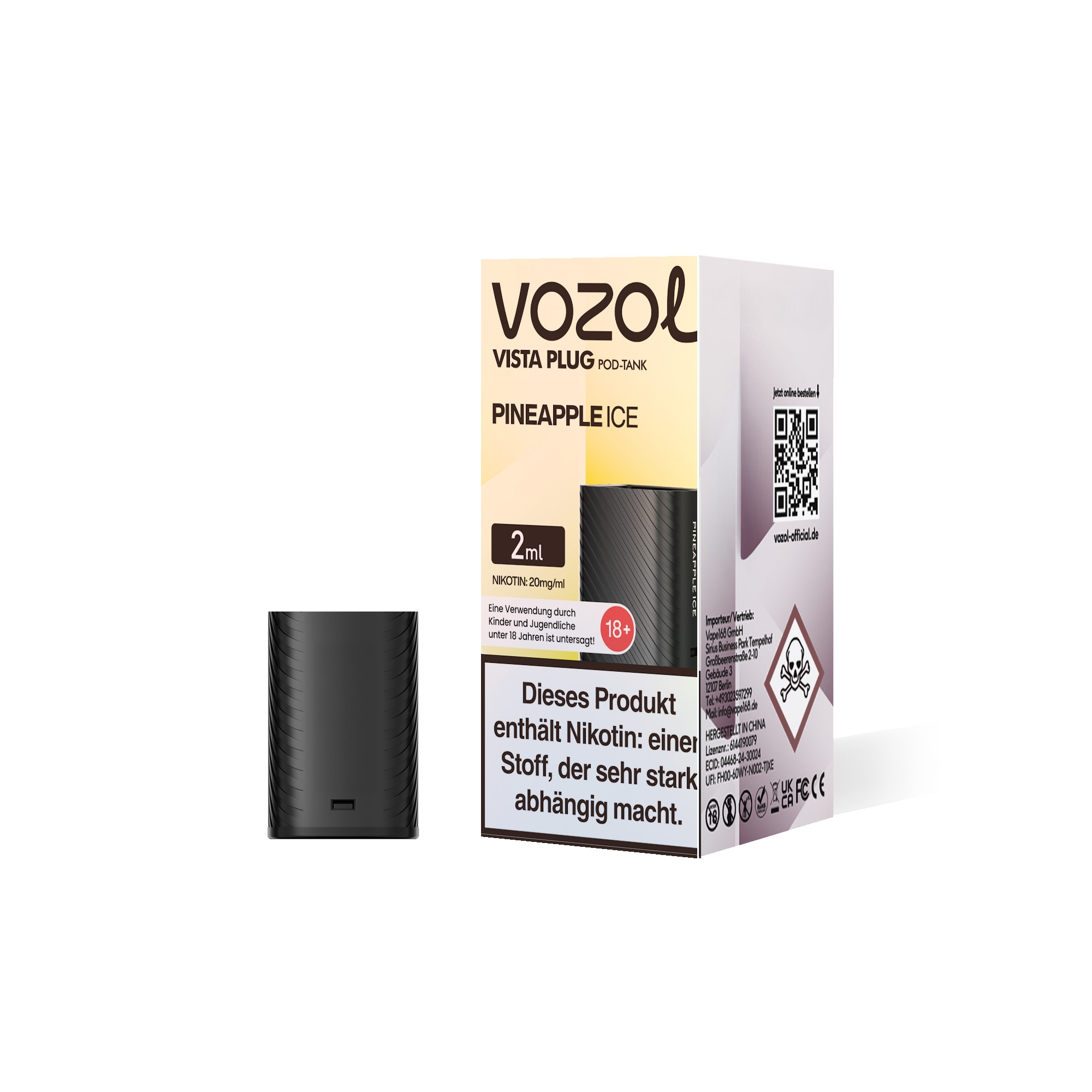 Vozol Vista Plug Verdampfer Pod 2ml - Pineapple Ice