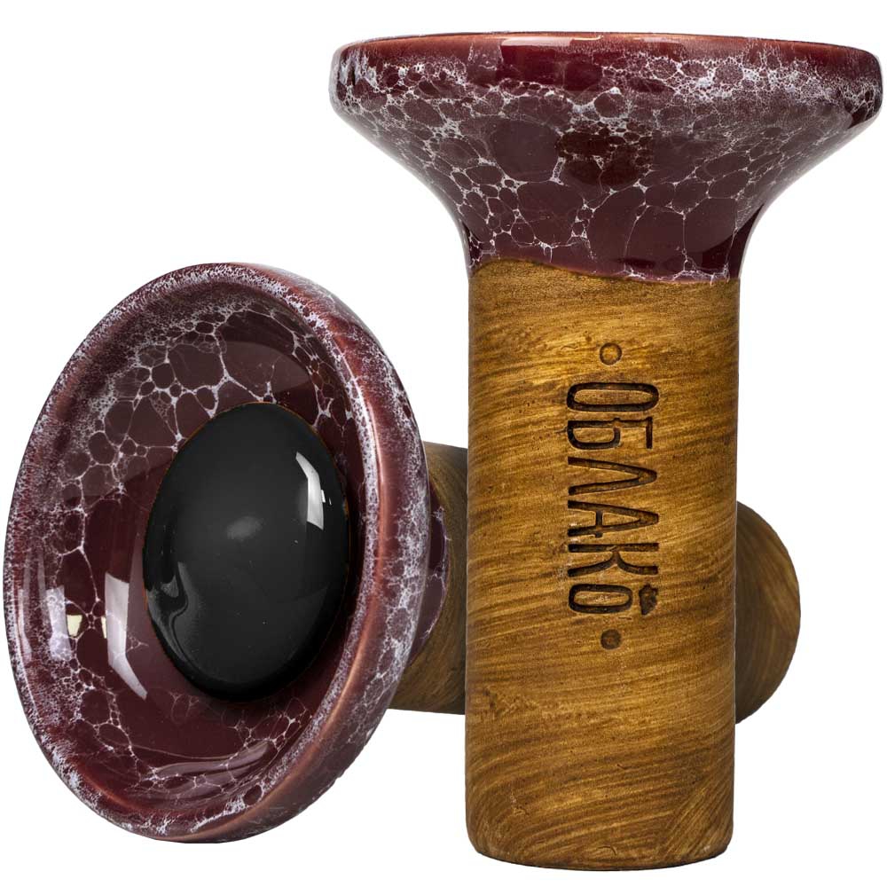 Oblako Flow Phunnel Glazed - Black on Marble Burgundy/White