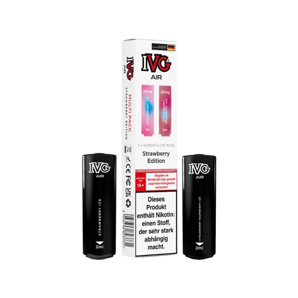 IVG AIR 2 in 1 POD (2er Pack) - Strawberry Edition 20mg