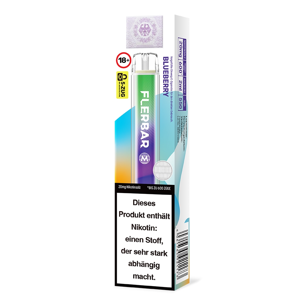 Flerbar M E-Shisha 600 - Blueberry 20mg
