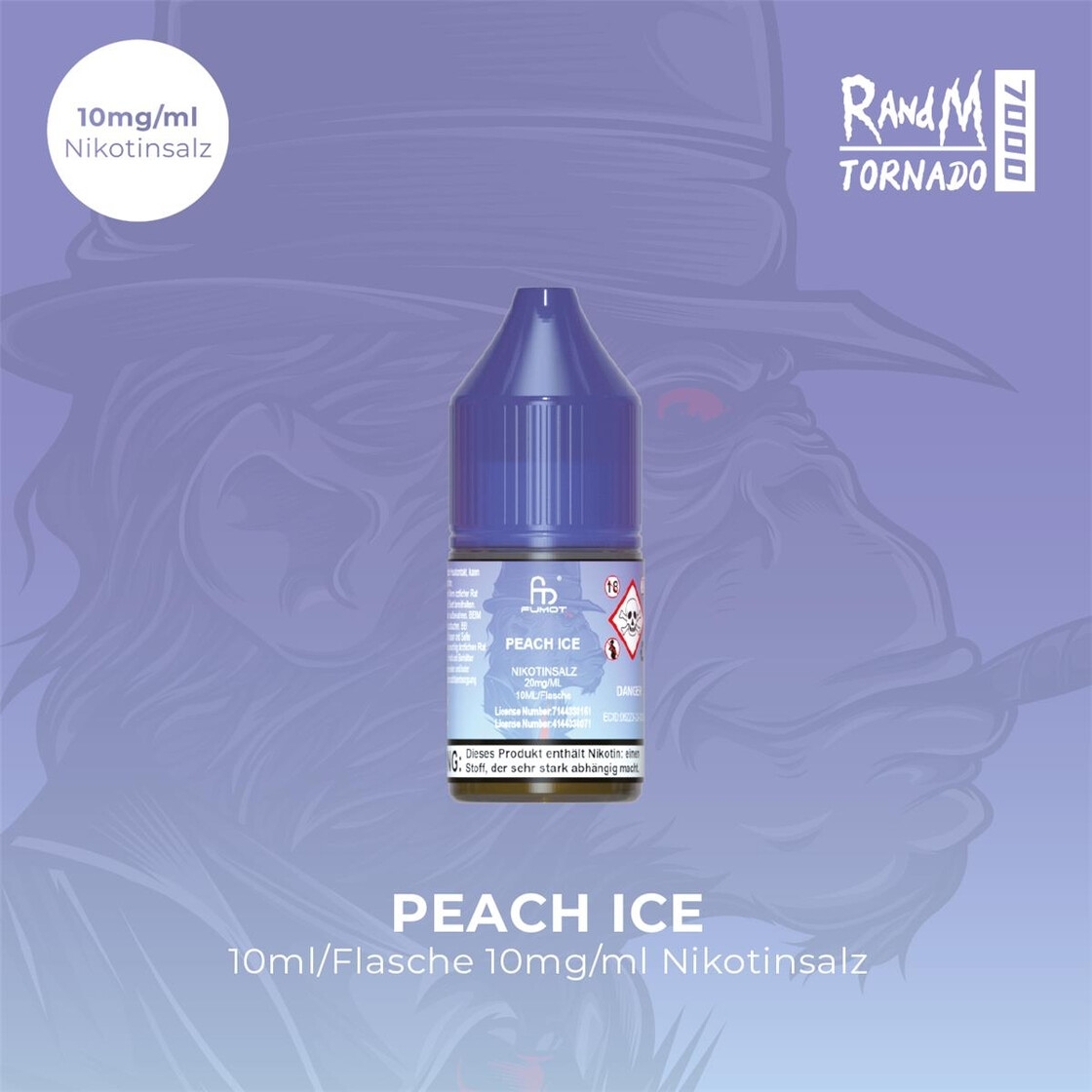 RandM Tornado Liquid 10mg - Peach Ice