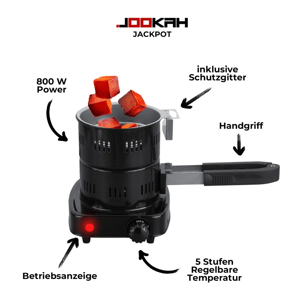 Jookah Elektrische Kohleanzünder Jackpot 800W
