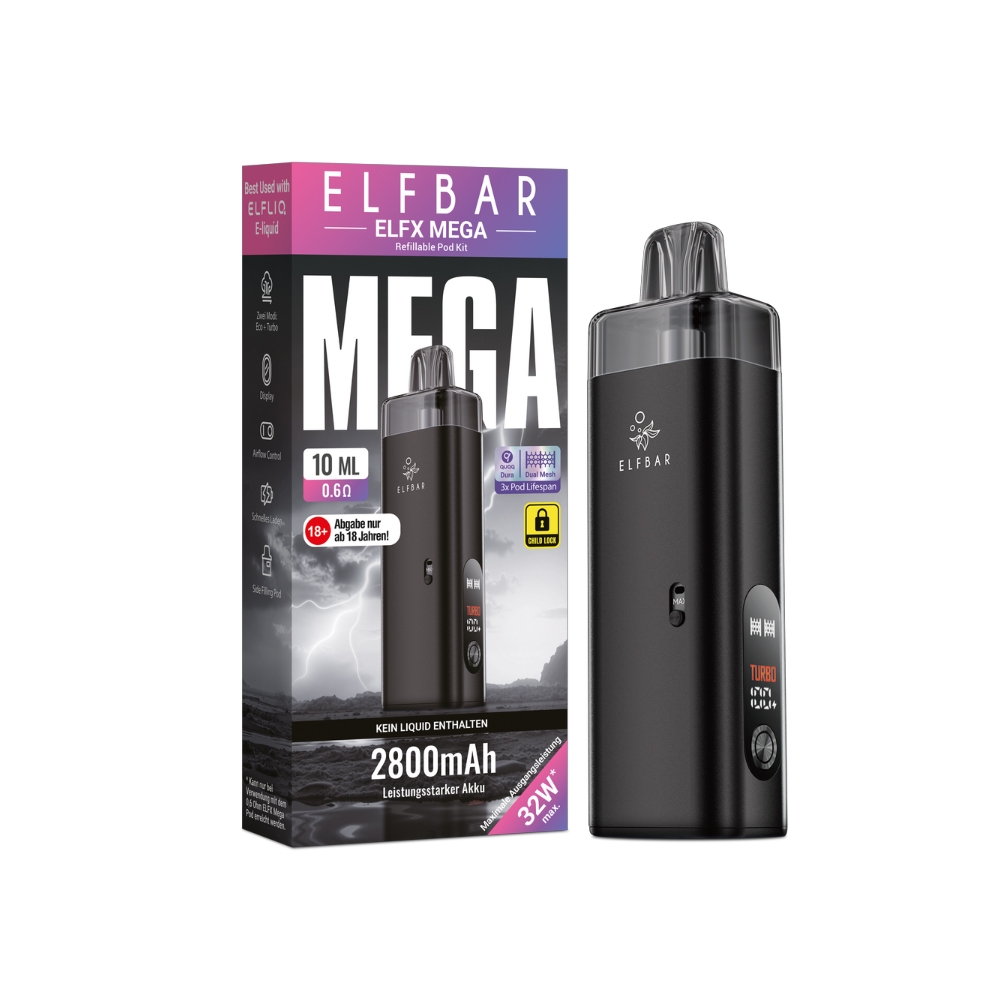 Elfbar ELFX Mega Pod Kit - Schwarz