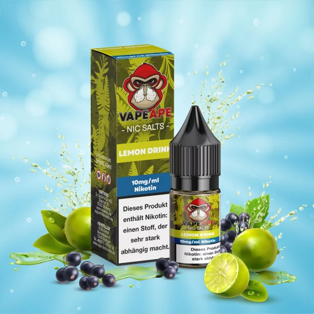 VapeApe Nic Salt Liquid 10mg - Lemon Drink 