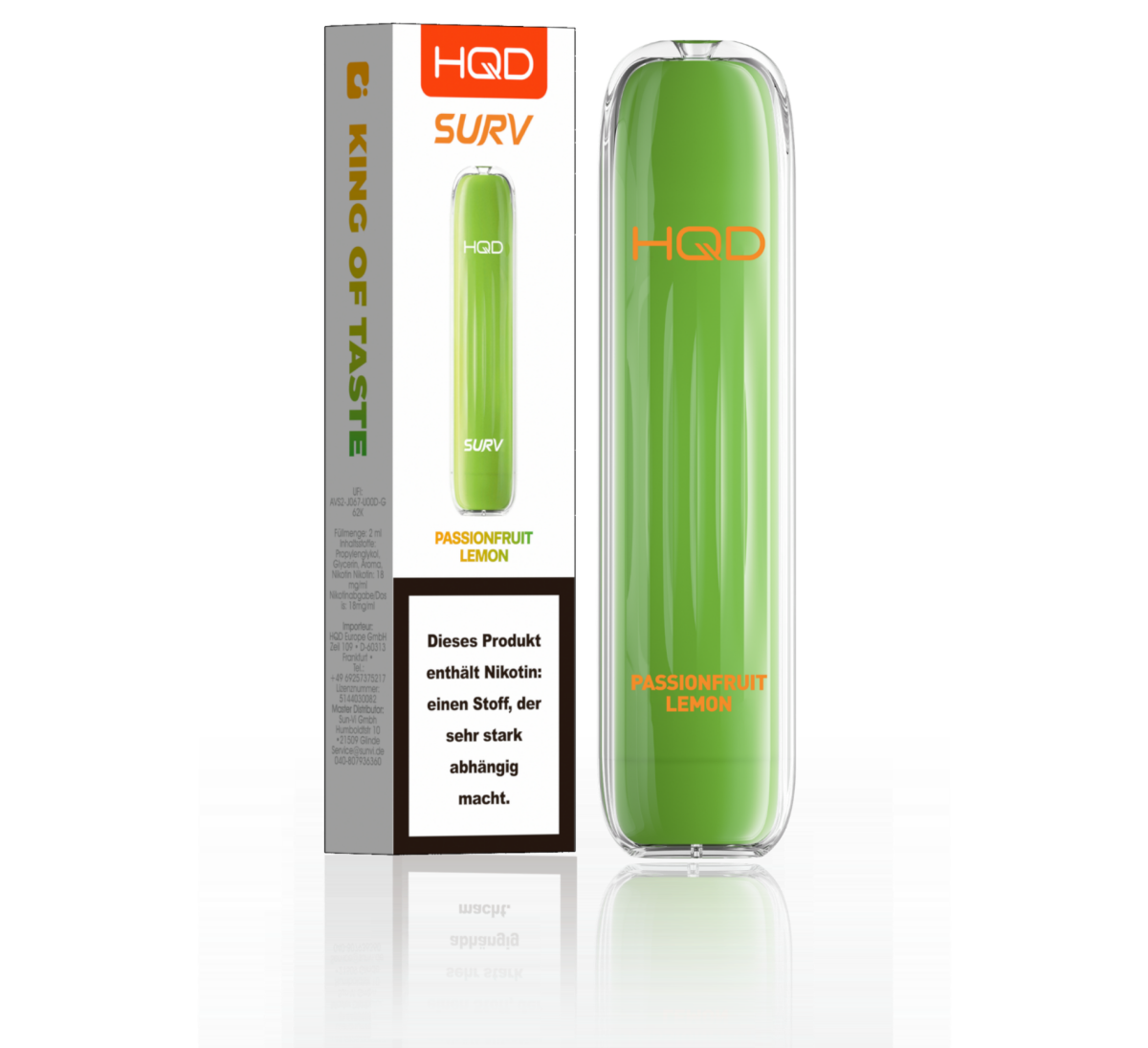 HQD E-Shisha Surv 600 - Passionfruit Lemon
